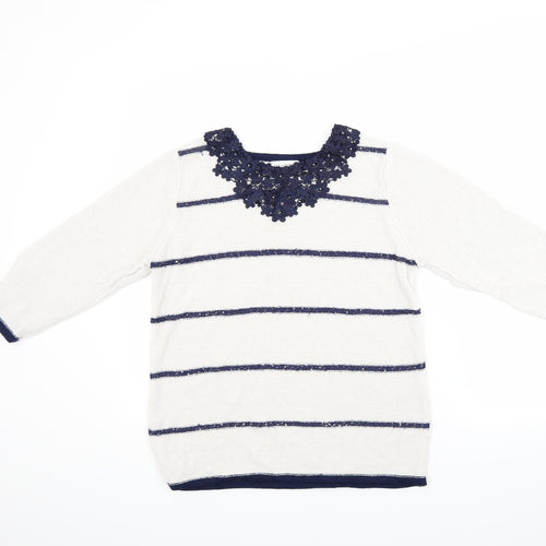 Fay Louise Womens Ivory   Pullover Jumper Size M