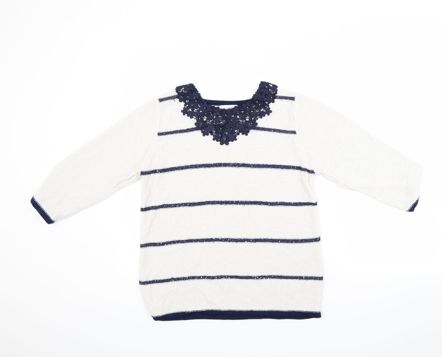 Fay Louise Womens Ivory   Pullover Jumper Size M