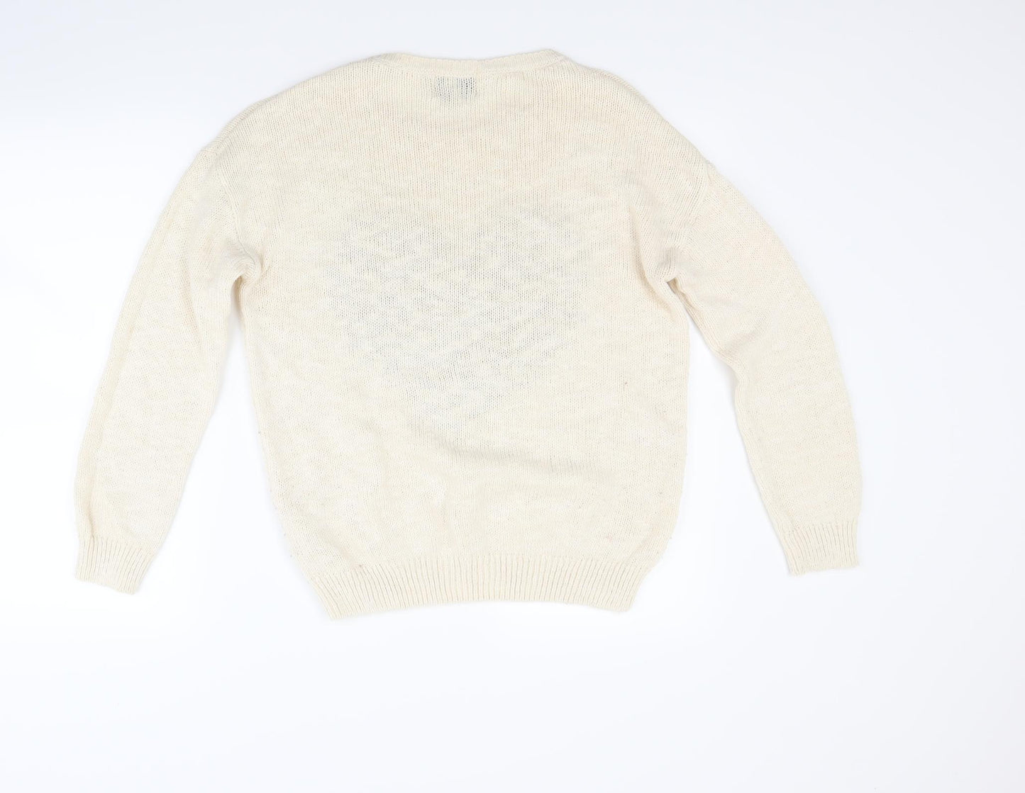 Papaya Womens White   Pullover Jumper Size M