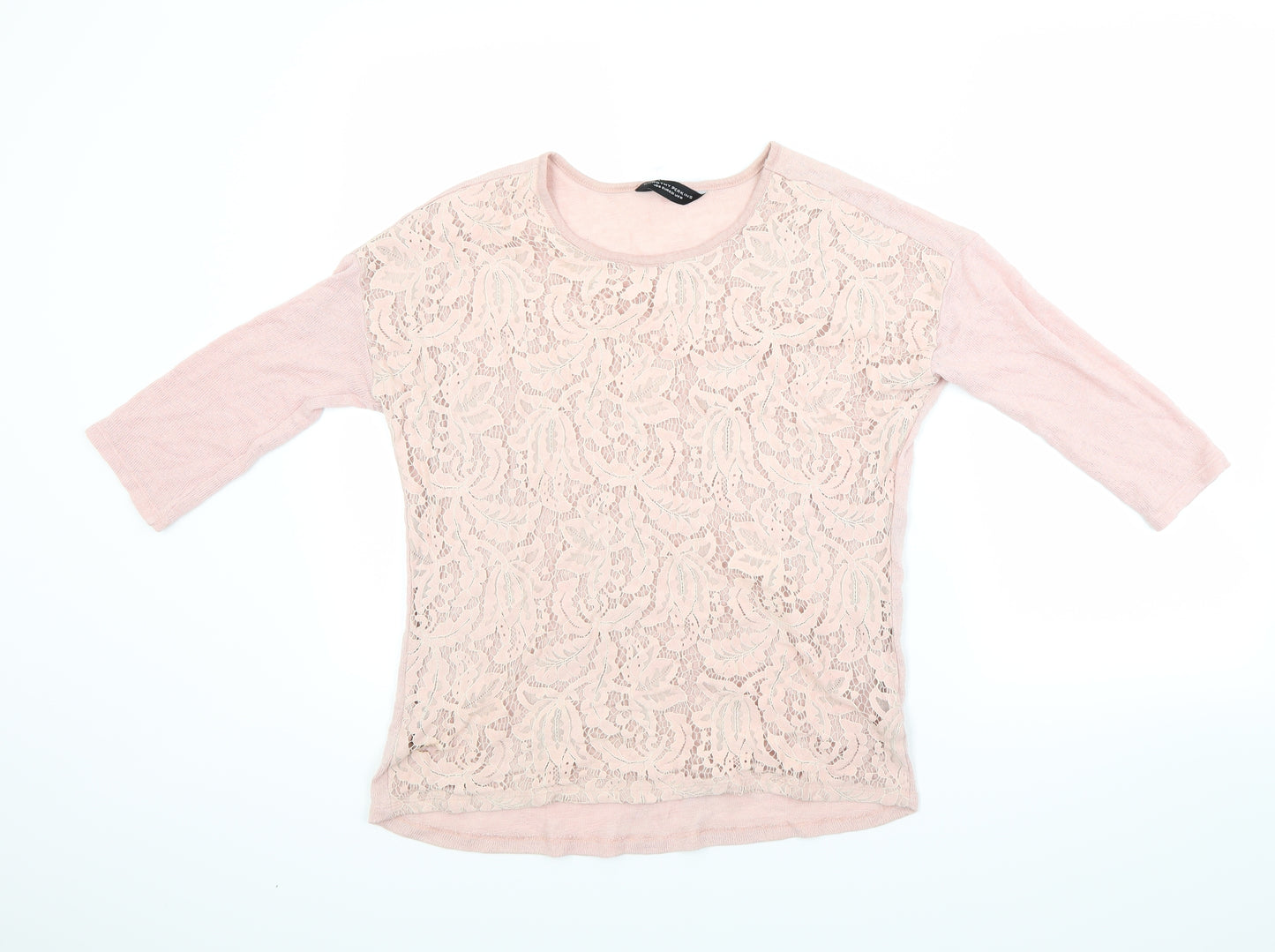 Dorothy Perkins Womens Pink Floral  Pullover Jumper Size 10