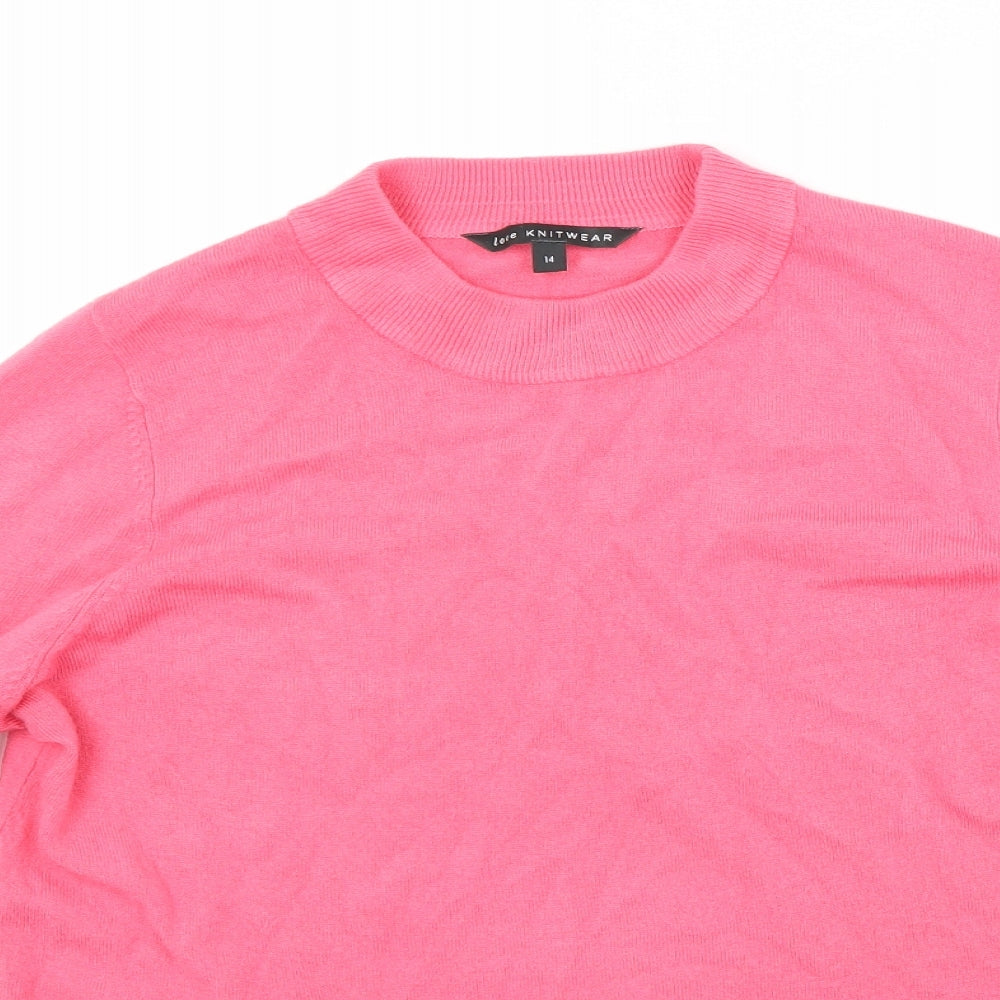 Bonmarché Womens Pink   Pullover Jumper Size 14
