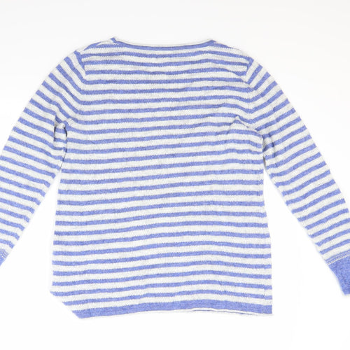 Preworn Womens Blue Striped  Pullover Jumper Size M