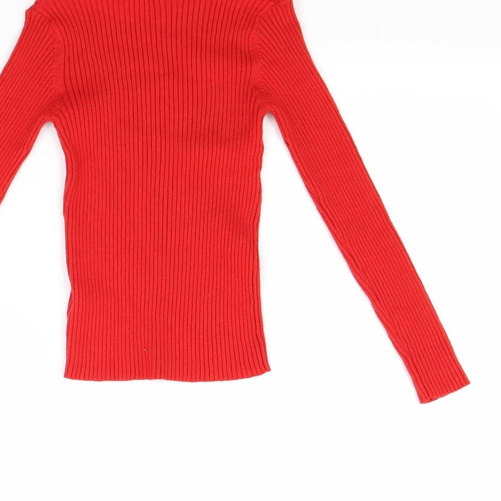 NEXT Girls Red   Pullover Jumper Size 7-8 Years