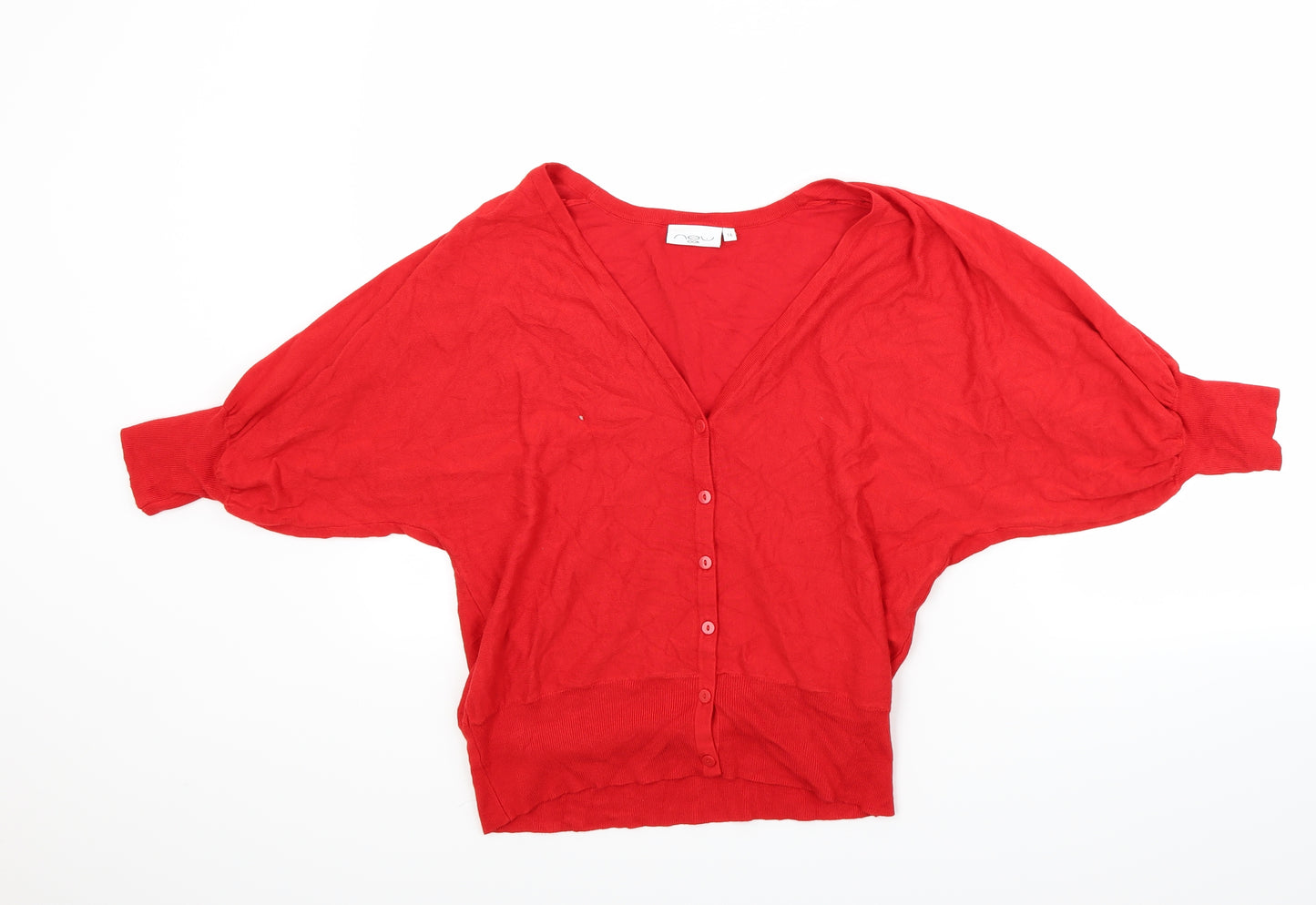 New Look Womens Red   Cardigan Jumper Size 14