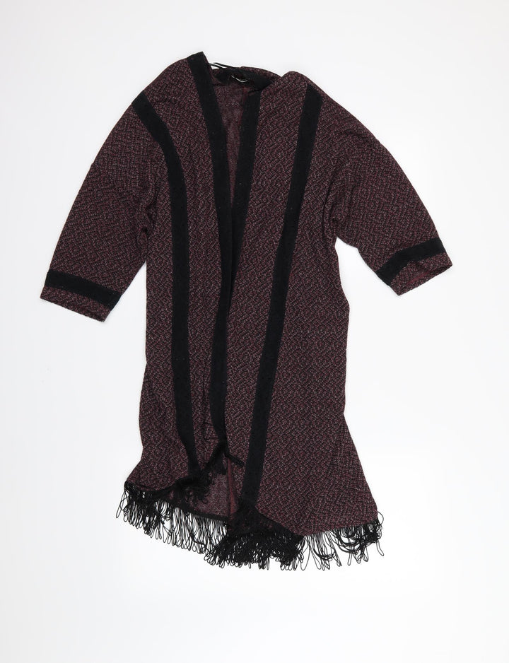 Miss Selfridge Womens Red Knit Cardigan Jumper Size 8