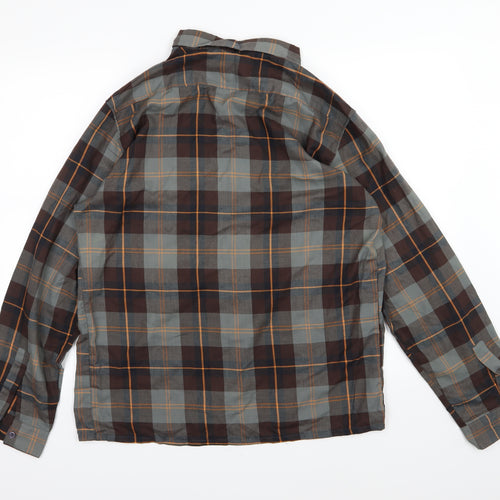 Compulsive Mens Multicoloured Striped Woven  Button-Up Size L