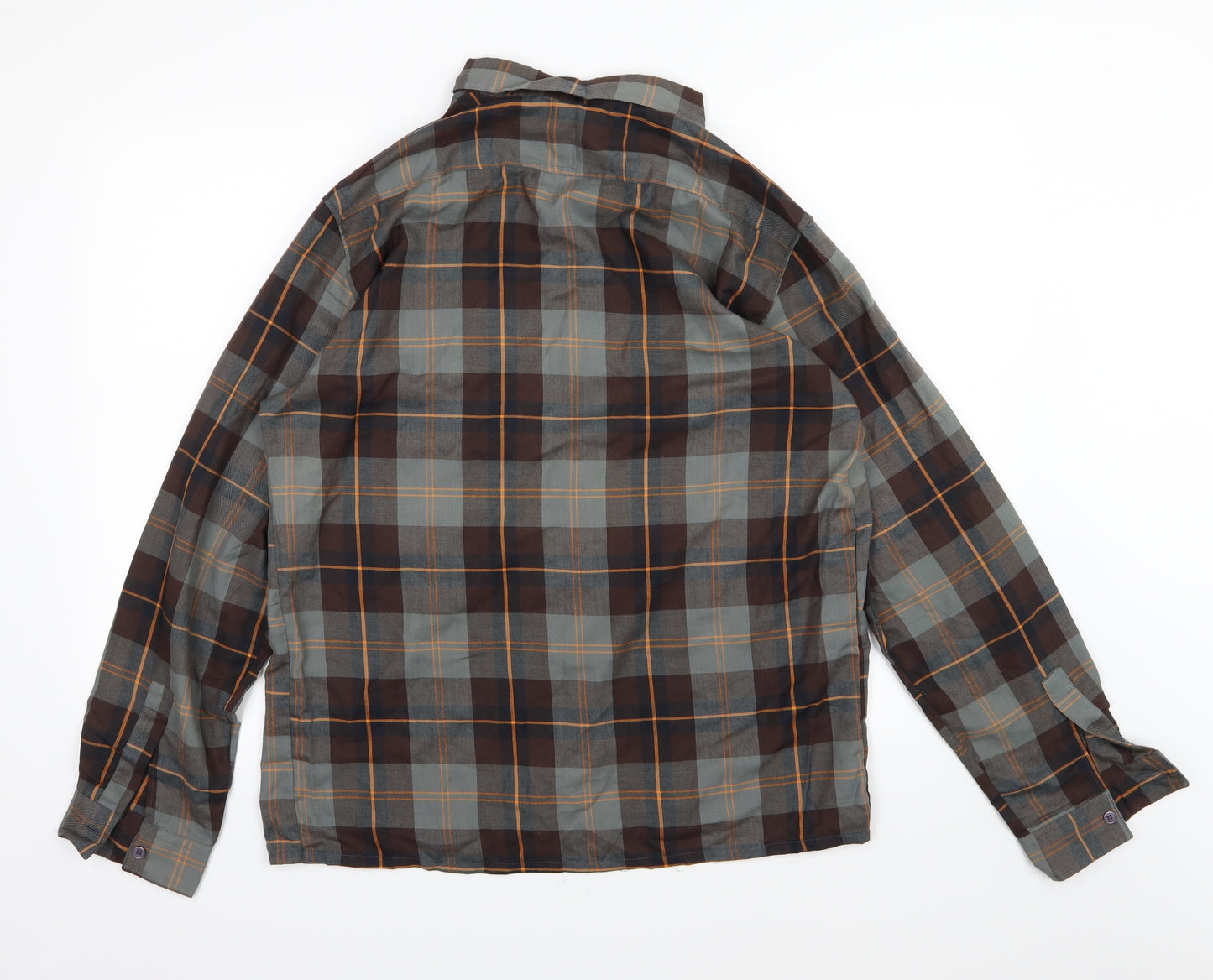 Compulsive Mens Multicoloured Striped Woven  Button-Up Size L