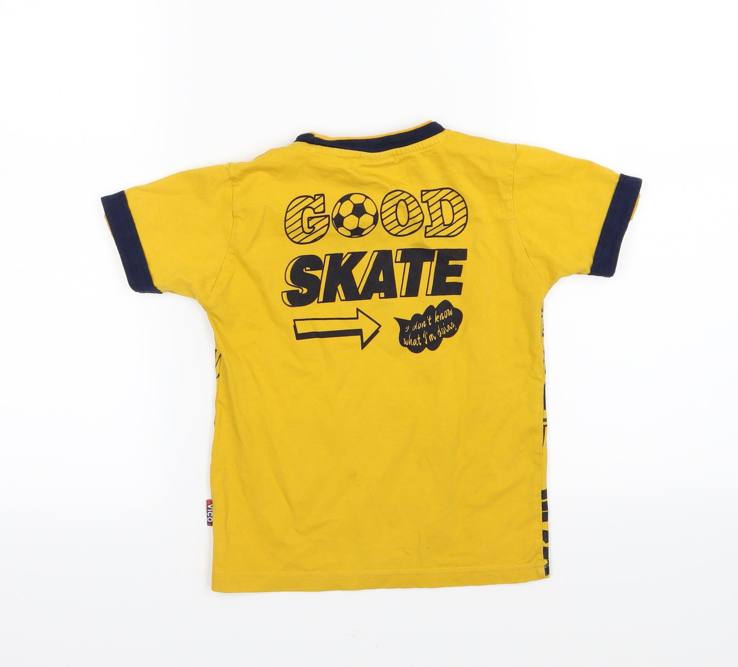 Vico Boys Yellow  Jersey Basic T-Shirt Size 2 Years  - skate