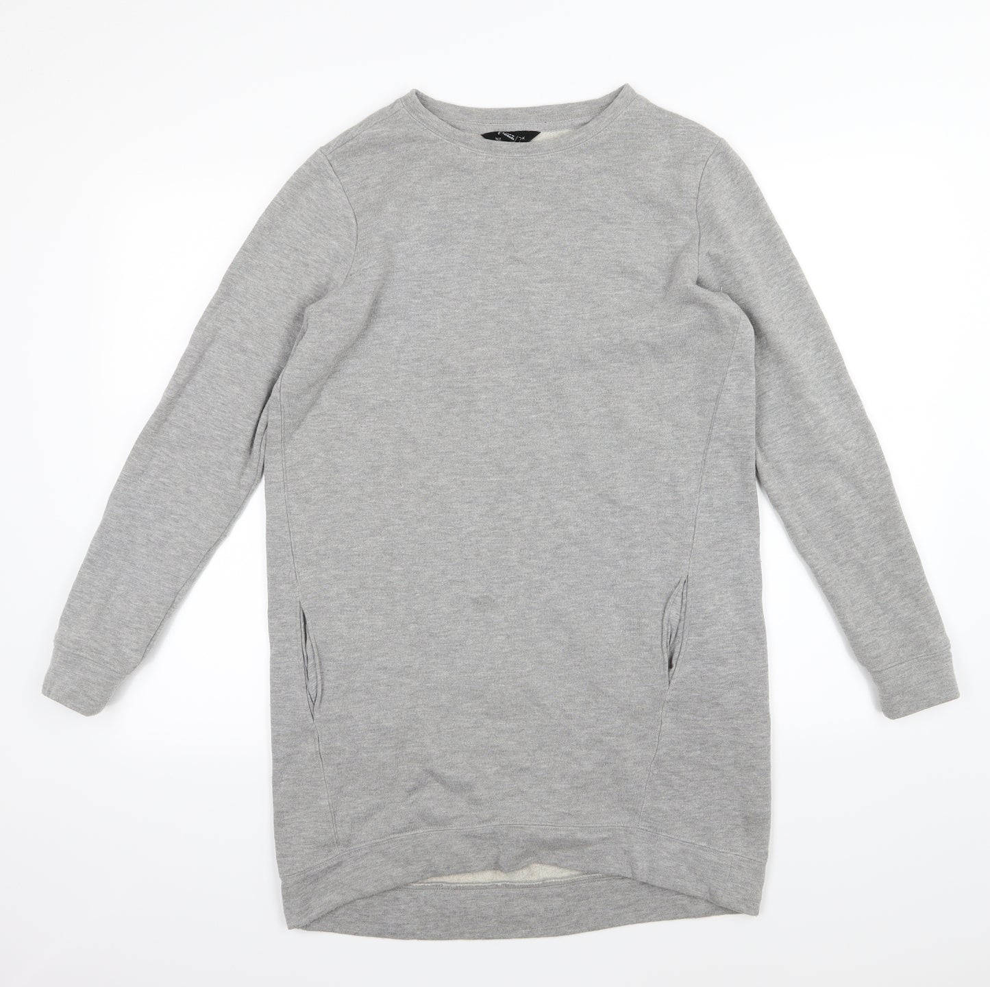 New Look Womens Grey  Jersey T-Shirt Dress  Size 8