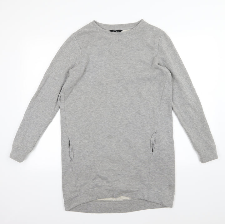 New Look Womens Grey  Jersey T-Shirt Dress  Size 8