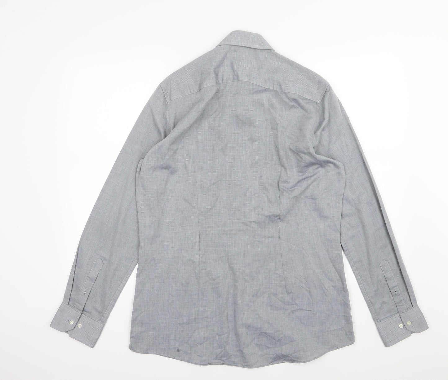 NEXT Mens Blue  Woven  Dress Shirt Size 16