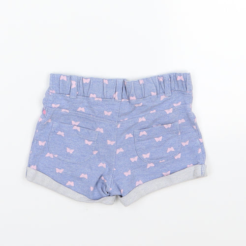 E-vie Angel Girls Blue  Jersey Chino Shorts Size 2 Years - Butterfly print