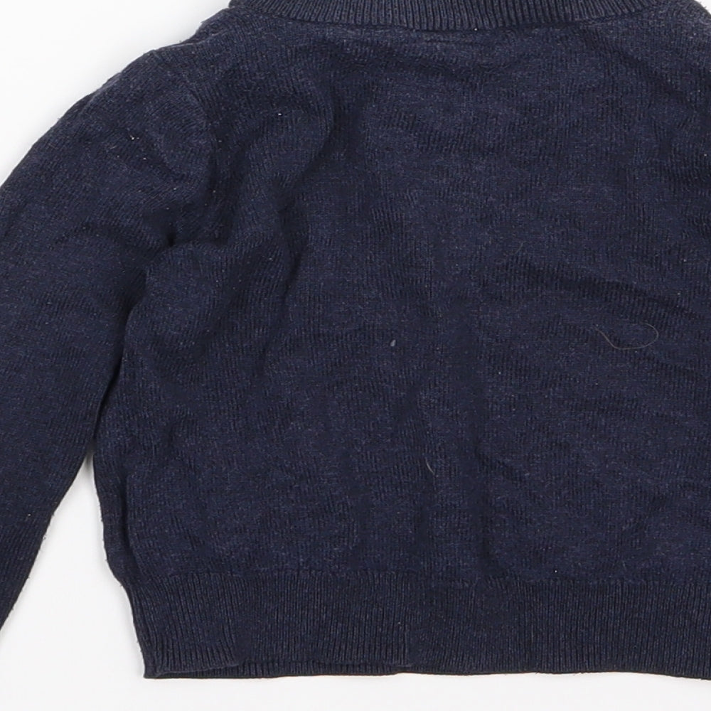 Gao Girls Blue  Knit Pullover Jumper Size 3 Years  - Owl