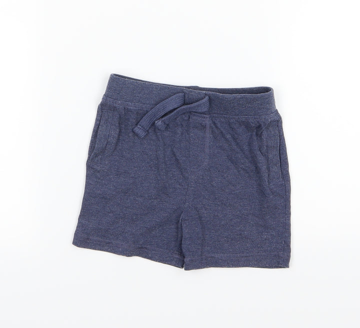 F&F Boys Blue Jersey Cropped Trousers Size 12-18 Months
