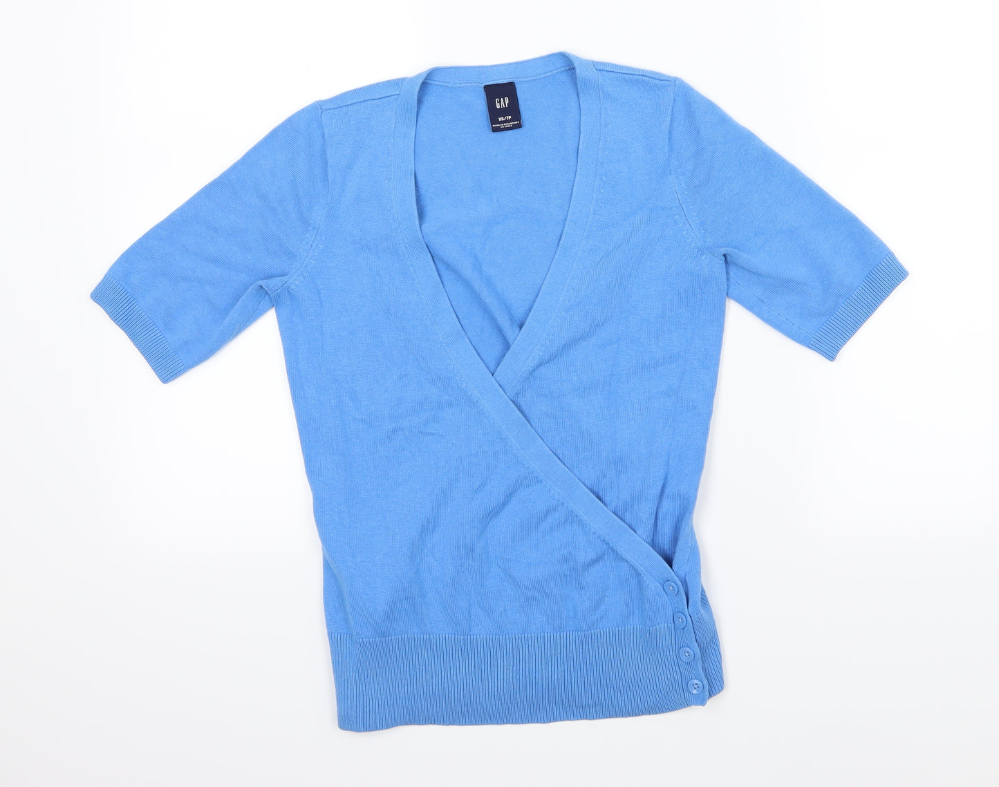 Gap Womens Blue  Knit Wrap Jumper Size XS