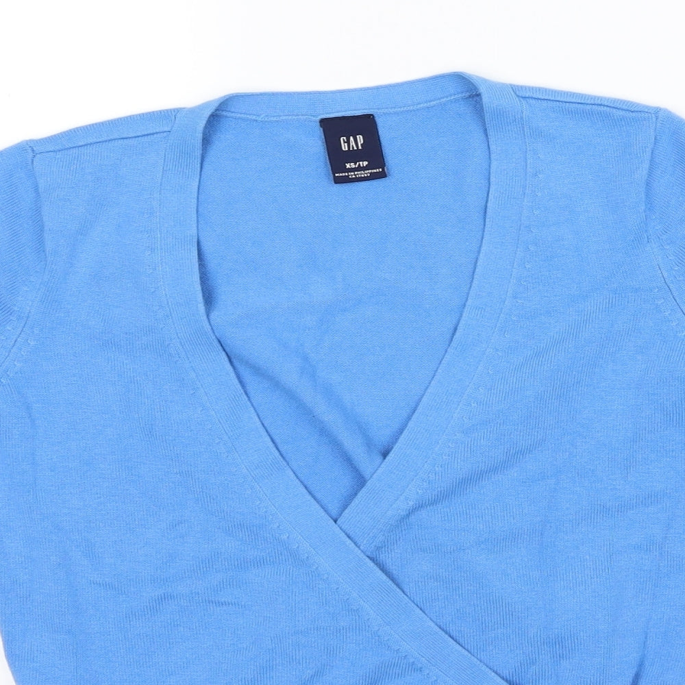 Gap Womens Blue  Knit Wrap Jumper Size XS