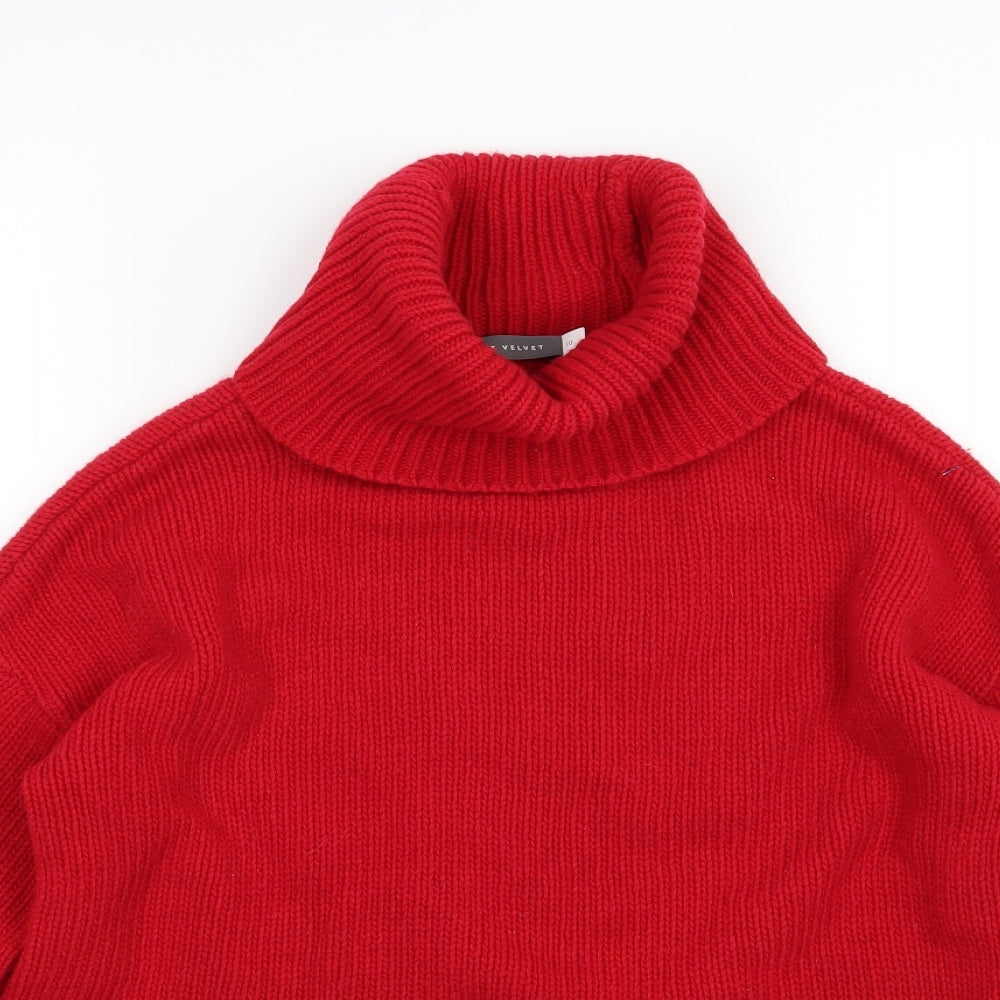 Mint Velvet Womens Red  Knit Pullover Jumper Size 10
