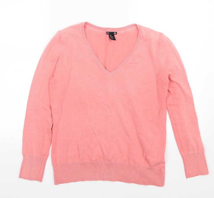 H&M Womens Pink  Knit Pullover Jumper Size M