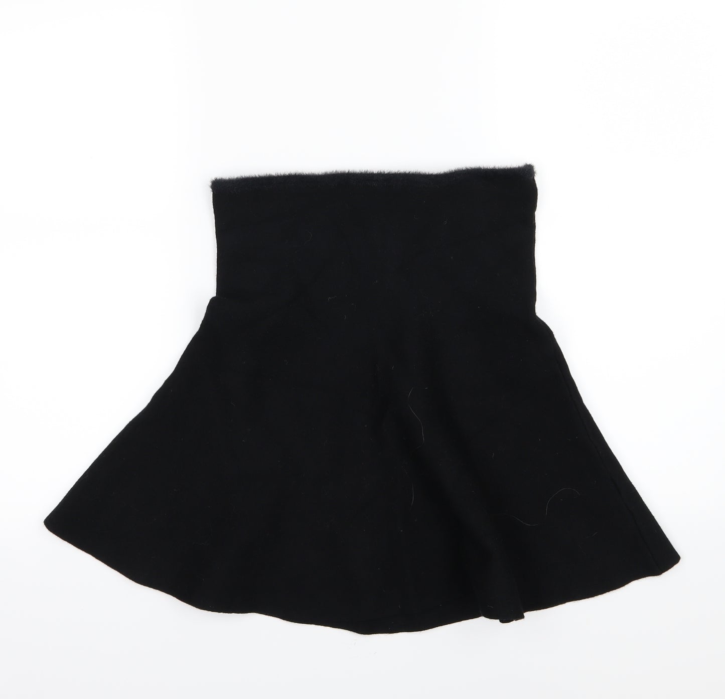 Zara Womens Black  Knit Skater Skirt Size S