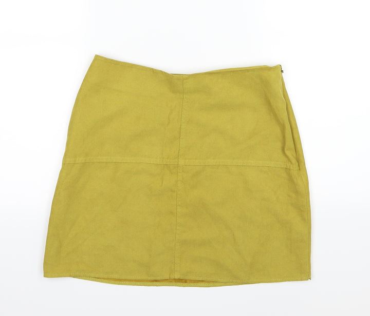 Atmosphere Womens Green Velour A-Line Skirt Size 10