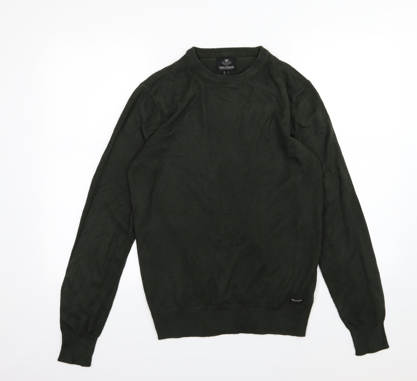Threadbare Mens Green  Knit Pullover Jumper Size M