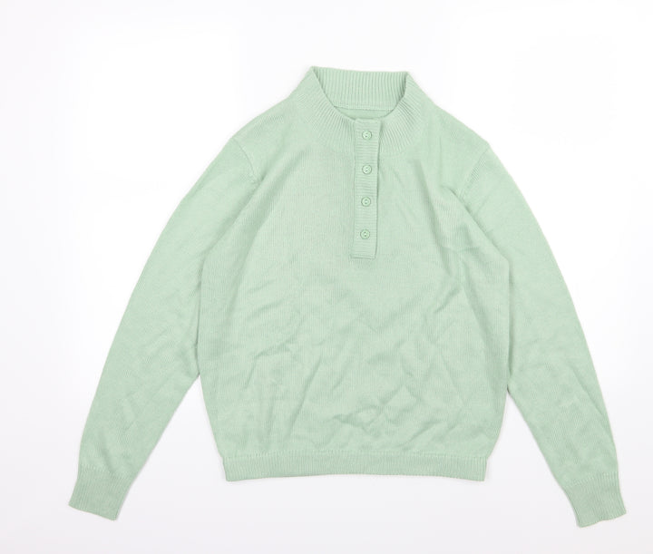 Damart Womens Green Knit Pullover Jumper Size 10