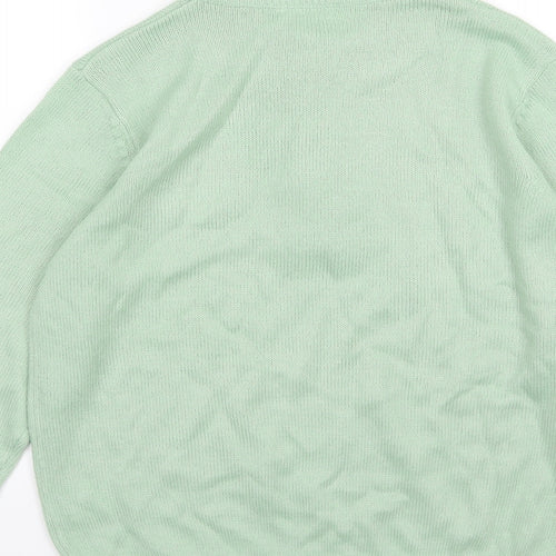 Damart Womens Green  Knit Pullover Jumper Size 10