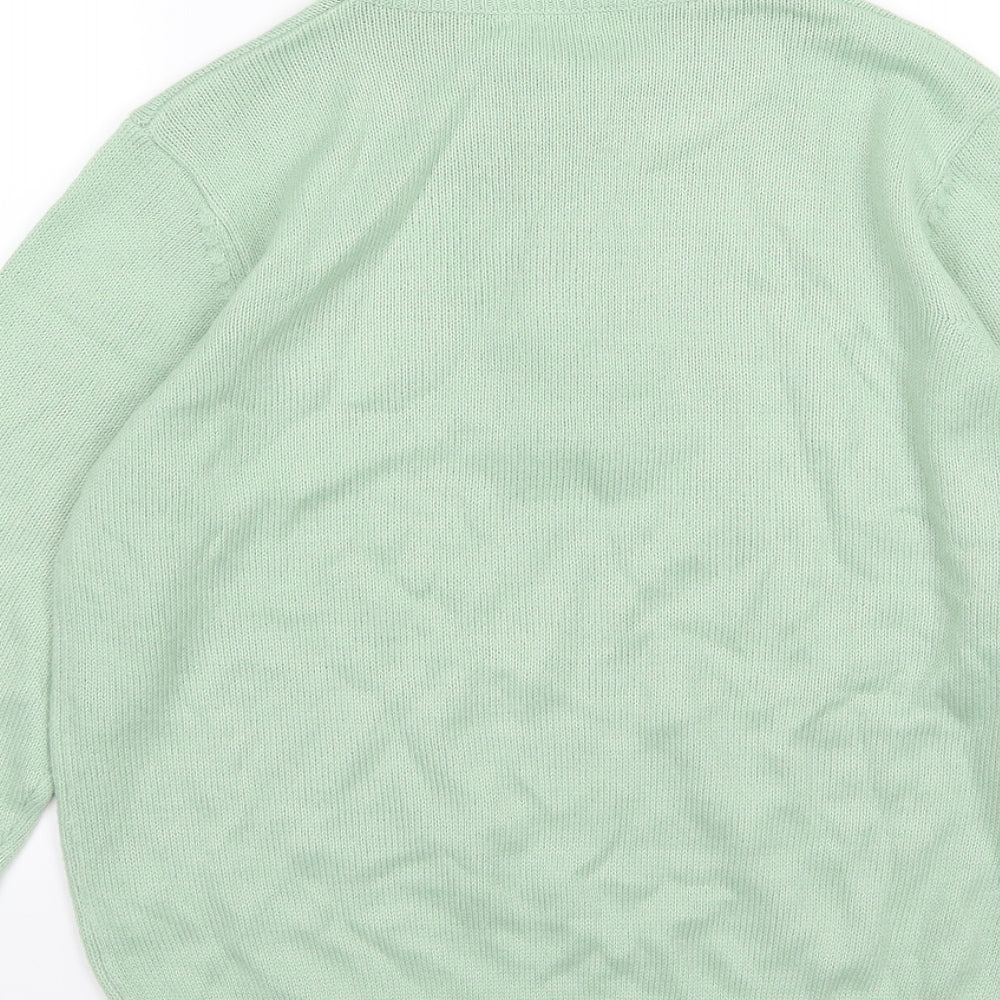Damart Womens Green  Knit Pullover Jumper Size 10