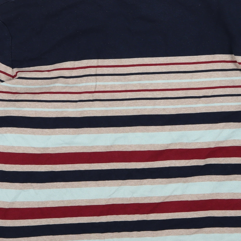 Maine New England Womens Multicoloured Striped Jersey Basic T-Shirt Size 24