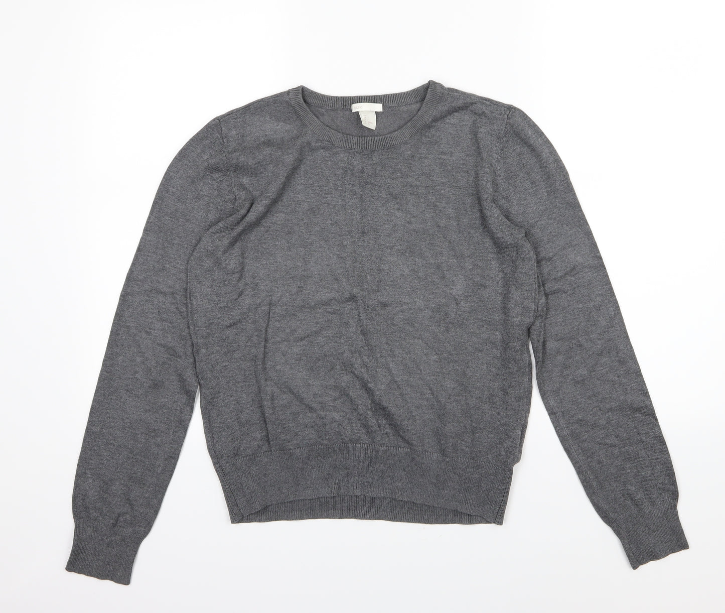 H&M Womens Grey  Knit Pullover Jumper Size S