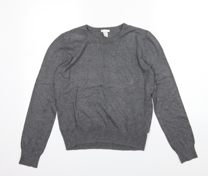 H&M Womens Grey  Knit Pullover Jumper Size S