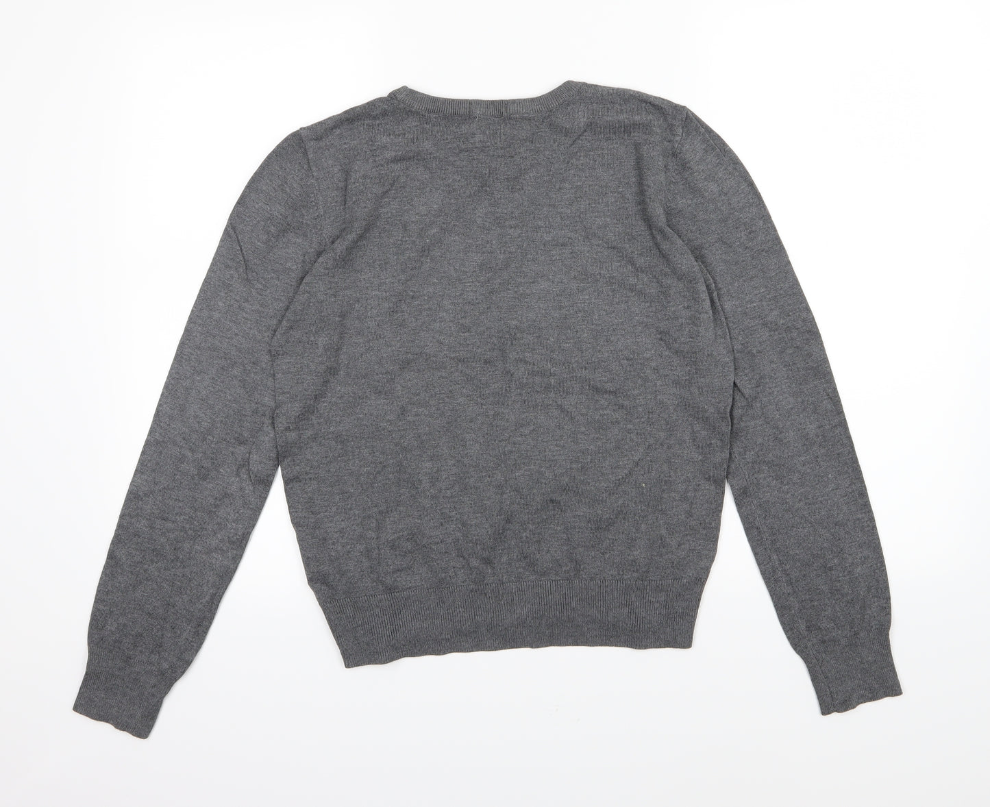 H&M Womens Grey  Knit Pullover Jumper Size S