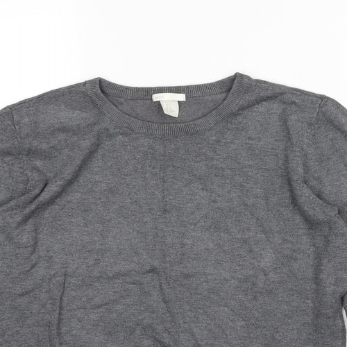 H&M Womens Grey  Knit Pullover Jumper Size S