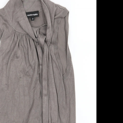 Warehouse Womens Grey  Knit Pullover Jumper Size 10
