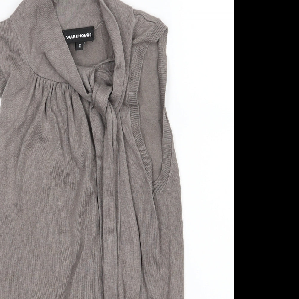 Warehouse Womens Grey  Knit Pullover Jumper Size 10
