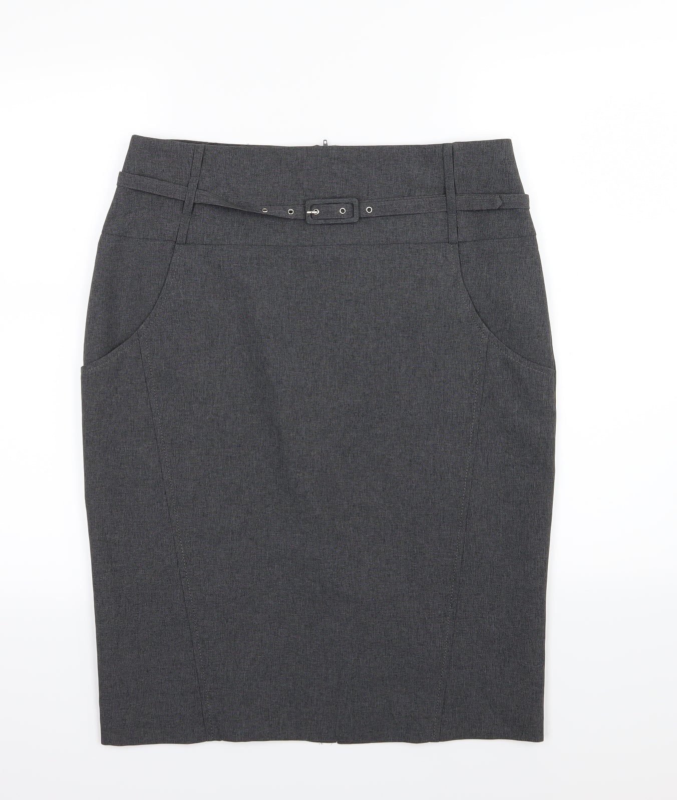 Atmosphere Womens Grey  Rayon Straight & Pencil Skirt Size 14