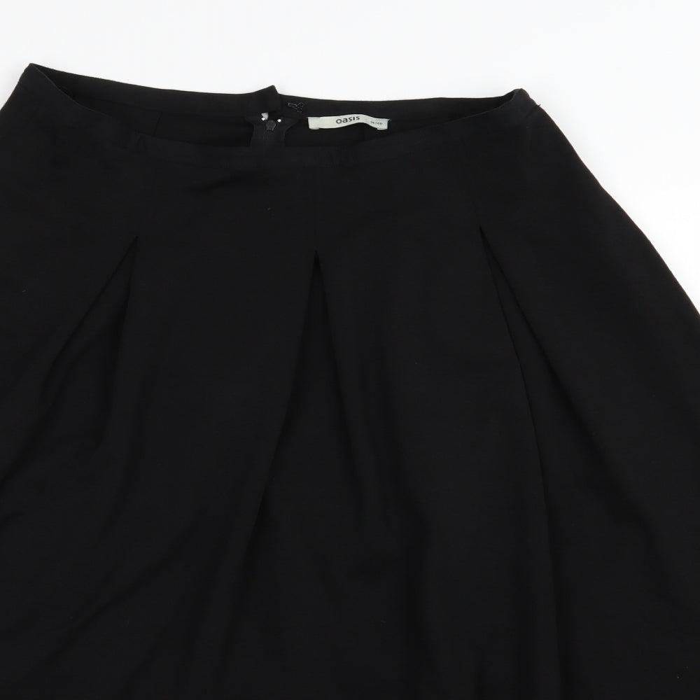 Oasis Womens Black   A-Line Skirt Size 14