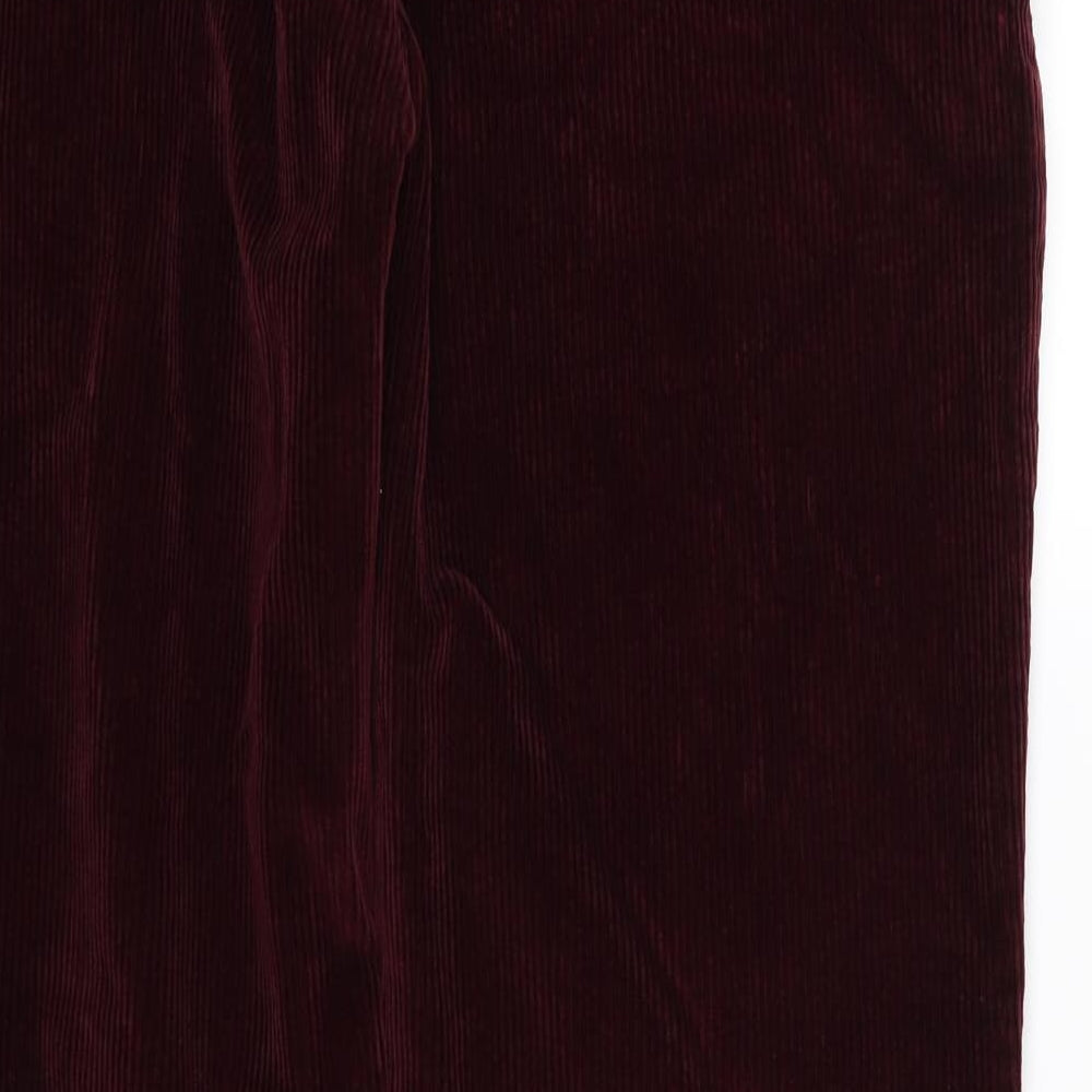 John Lewis Mens Purple  Corduroy Trousers  Size 38 L33 in - Burgundy