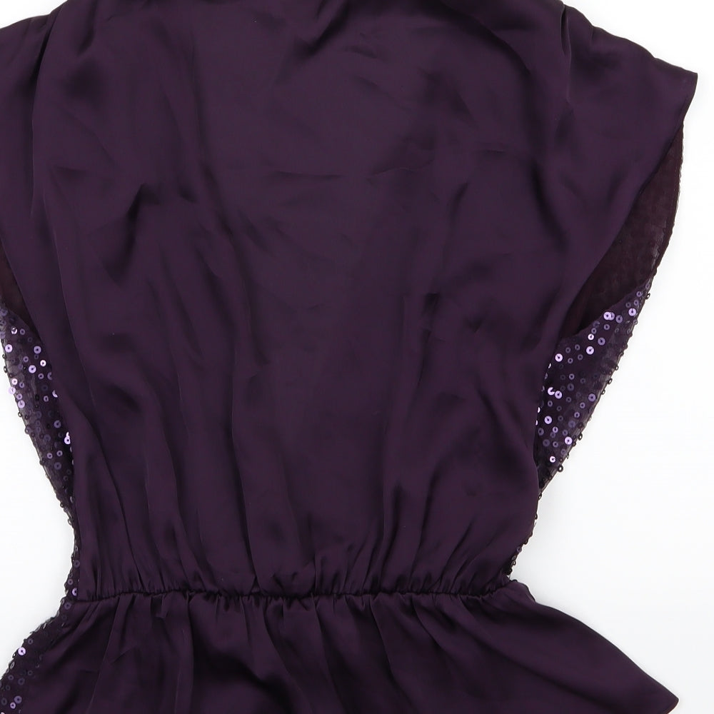 Fenn Wright Manson Womens Purple   Basic Blouse Size 8