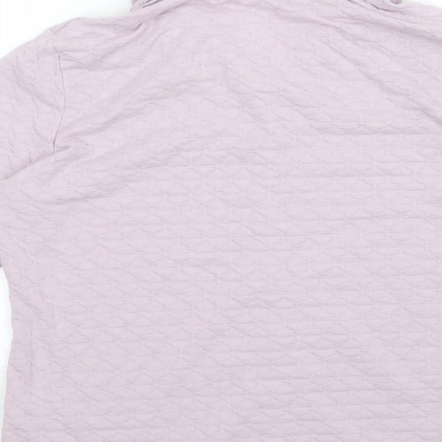 Damart Womens Purple  Jersey Basic Button-Up Size 14