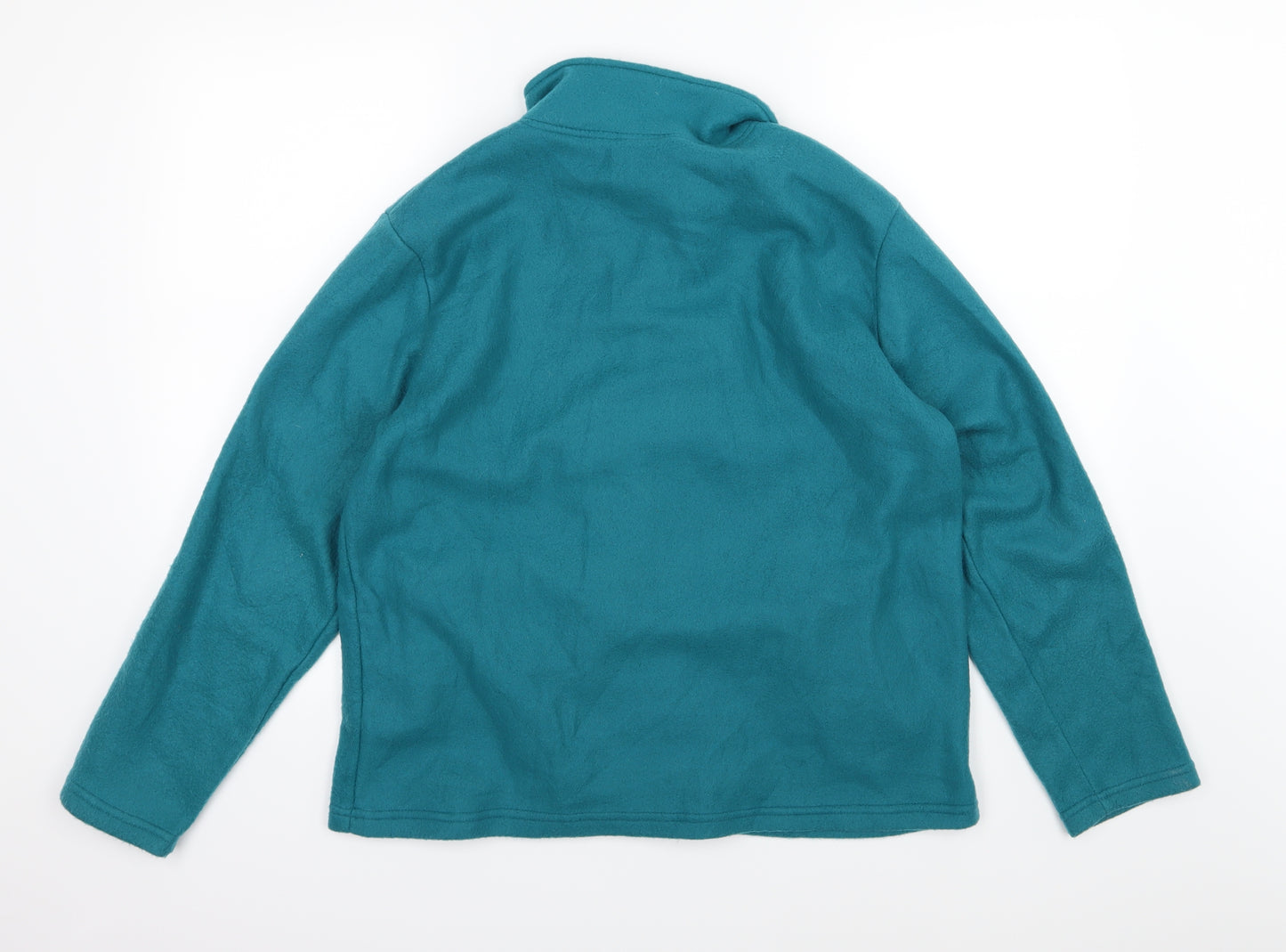 Anne De Lancay Womens Green  Fleece Jacket  Size M  - Teal