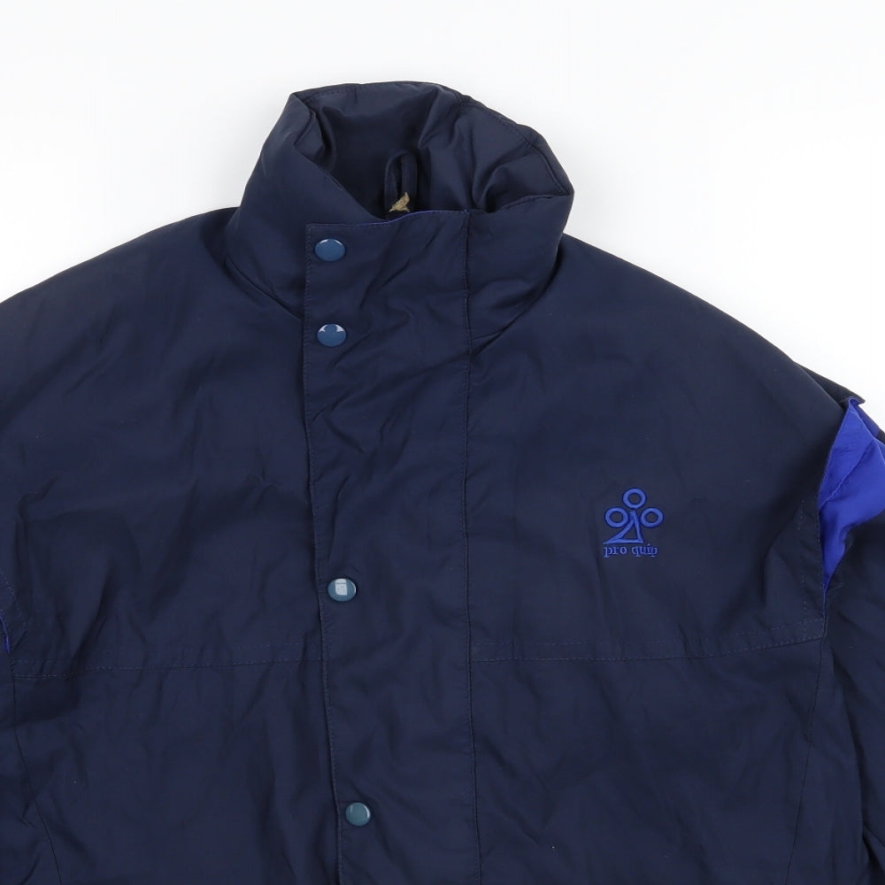 Pro quip Mens Blue   Overcoat Coat Size M