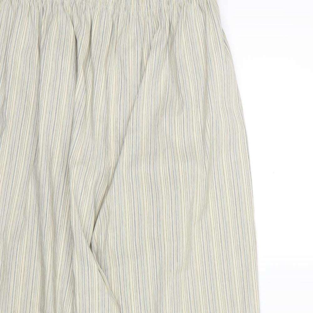 Preworn Womens Multicoloured Striped  Cropped Trousers Size L L20 in