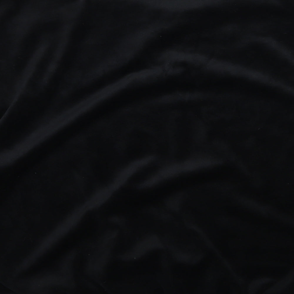 Avenue Womens Black  Velour Pullover Sweatshirt Size S