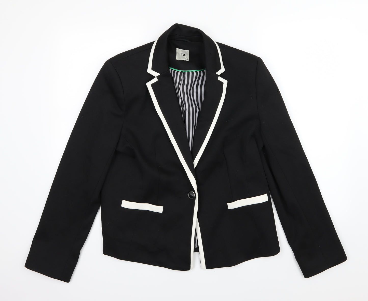 TU Womens Black   Jacket Blazer Size 14