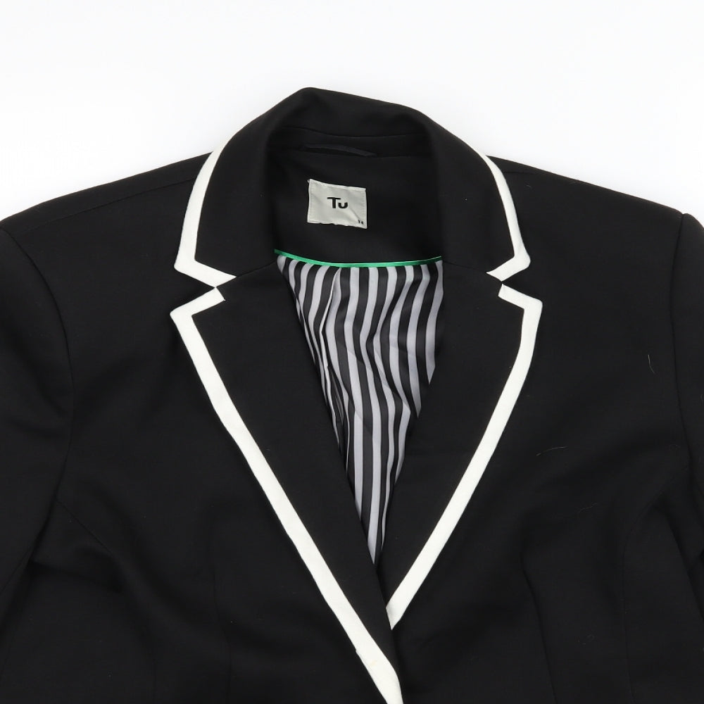 TU Womens Black   Jacket Blazer Size 14