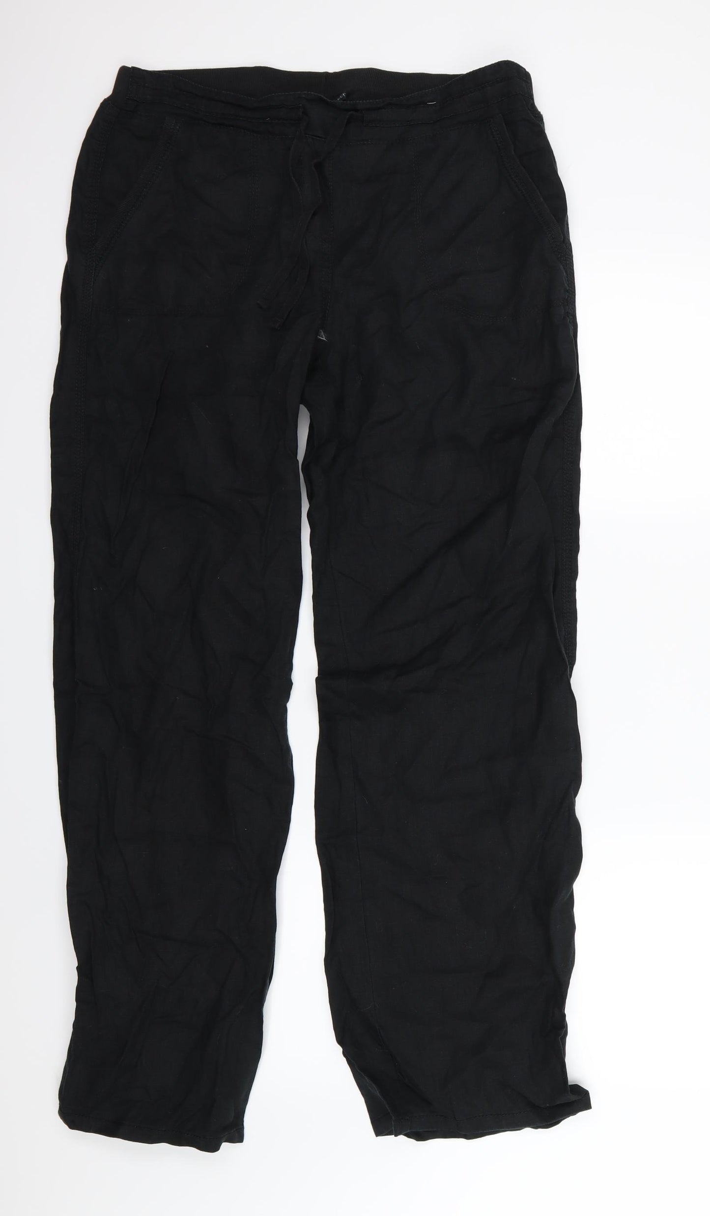 Marks and Spencer Womens Black   Trousers  Size 14 L32 in - Long leg