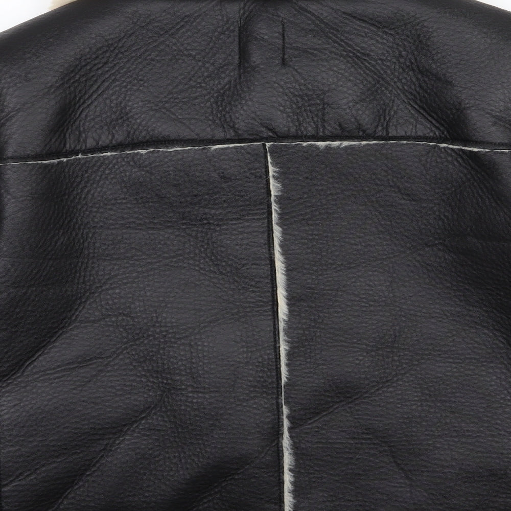 Primark Womens Black   Jacket  Size 12  - Leather Effect