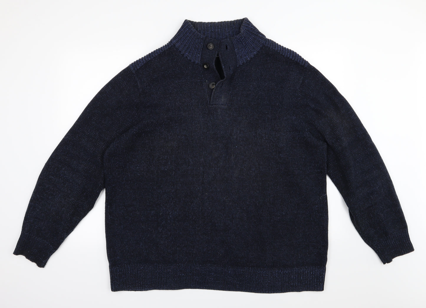 Maine New England Mens Blue  Knit Pullover Jumper Size 2XL