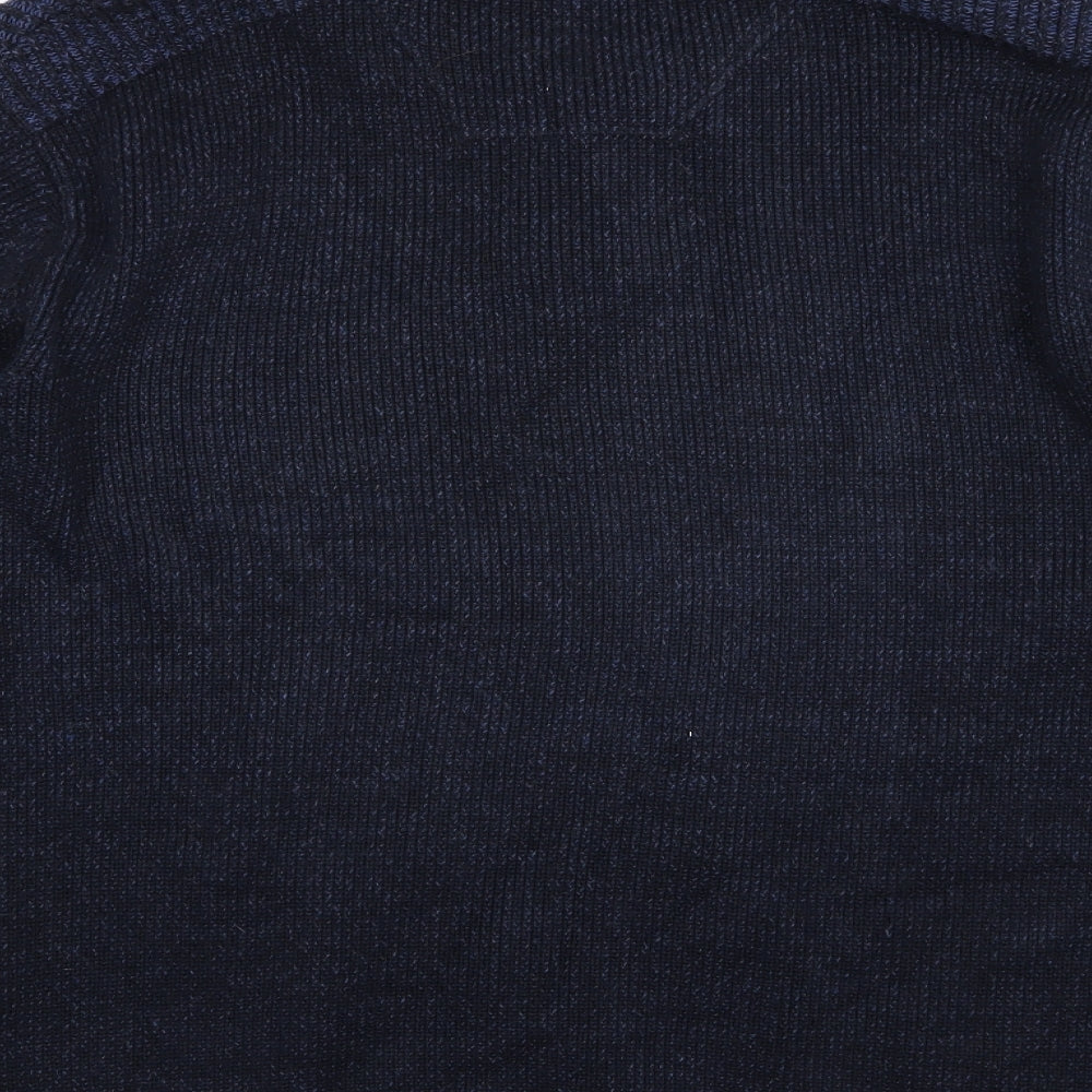 Maine New England Mens Blue  Knit Pullover Jumper Size 2XL